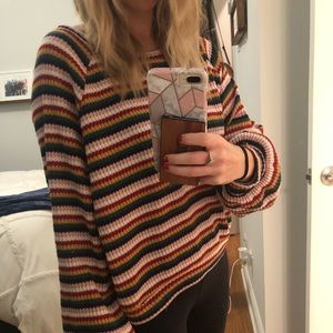 Lulus Rainbow Stripe Sweater LIKE NEW